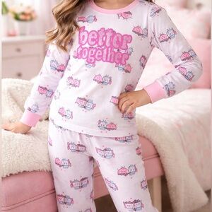 Kids 'Better Together' Cereal & Milk Printed Pajama Set
